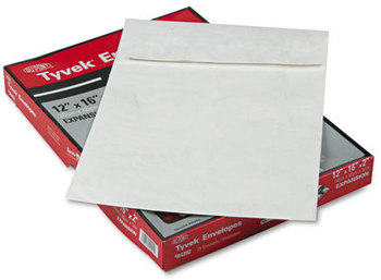 Survivor® Open End Expansion Mailers Made with Tyvek®,  12 x 16 x 2, White, 25/Box