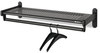 A Picture of product QRT-20404 Quartet® Metal Shelf Racks,  Powder Coated Textured Steel, 48w x 14-1/2d x 6h, Black