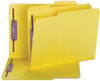 A Picture of product SMD-14939 Smead™ Colored Pressboard Fastener Folders with SafeSHIELD® Coated Fasteners 2" Expansion, 2 Letter Size, Yellow, 25/Box