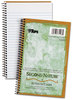 A Picture of product TOP-74108 TOPS™ Second Nature® Single Subject Wirebound Notebooks,  Narrow, 5 x 8, White, 80 Sheets