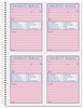 A Picture of product TOP-4005 TOPS™ Telephone Message Book with Fax/Mobile Section,  Fax/Mobile Section, 5 1/2 x 3 3/16, Two-Part, 200/Book