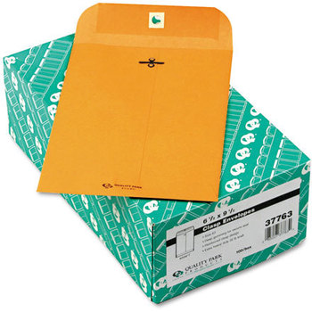 Quality Park™ Clasp Envelope,  6 1/2 x 9 1/2, 32lb, Brown Kraft, 100/Box