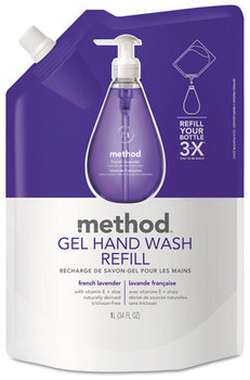 Method® Gel Hand Wash Refill,  French Lavender, 34 oz Pouch, 6/Carton