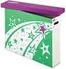 A Picture of product TEP-T1022 TREND® File ’n Save System® Storage Box,  30-3/4 x 23 x 6-1/2, Bright Stars Design