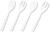 A Picture of product TBL-W95PK4 Tablemate® Table Set® Serving Forks and Spoons,  White, 24 Forks, 24 Spoons per Pack