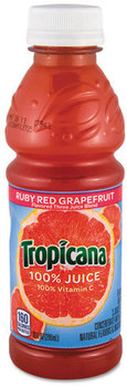Tropicana® Juice Beverages,  Ruby Red Grapefruit, 10oz Bottle, 24/Carton