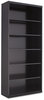 A Picture of product TNN-B78BK Tennsco Metal Bookcases,  Six-Shelf, 34-1/2w x 13-1/2d x 78h, Black