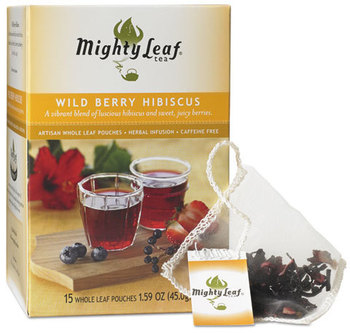 Mighty Leaf® Tea Whole Leaf Tea Pouches,  Wild Berry Hibiscus, 15/Box