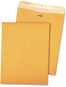Quality Park™ 100% Recycled Brown Kraft Clasp Envelope,  9 x 12, Brown Kraft, 100/Box