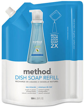 Method® Dish Pump Refill,  Sea Minerals, 36 oz Pouch, 6/Carton