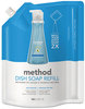 A Picture of product MTH-01315 Method® Dish Pump Refill,  Sea Minerals, 36 oz Pouch, 6/Carton