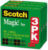 A Picture of product MMM-810H3 Scotch® Magic™ Tape Refill 1" Core, 0.5" x 36 yds, Clear, 3/Pack