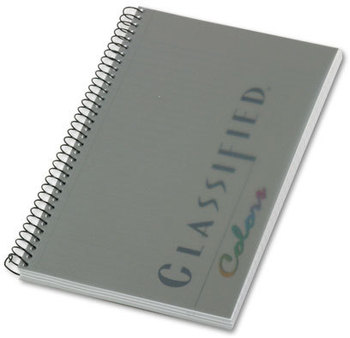 TOPS™ Classified™ Colors Notebooks,  Graphite Cover, 5 1/2 x 8 1/2, White, 100 Sheets