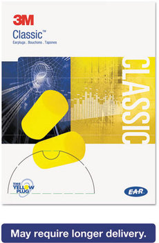 3M E·A·R™ Classic™ Small Earplugs in Pillow Paks,  PVC Foam, Yellow, 200 Pairs