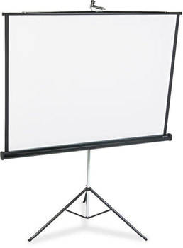 Quartet® Portable Tripod Projection Screen,  60 x 60, White Matte, Black Steel Case