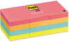 A Picture of product MMM-6355AN Post-it® Notes Original Pads in Poptimistic Colors Collection Note Ruled, 3" x 5", 100 Sheets/Pad, 5 Pads/Pack