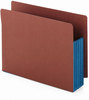 A Picture of product SMD-73689 Smead™ Redrope Drop-Front End Tab File Pockets with Fully Lined Colored Gussets 6.5" High 5.25" Expansion, Letter Size, Redrope/Blue, 10/Box