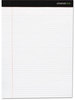 A Picture of product UNV-56300 Universal® Premium Ruled Writing Pads with Heavy Duty Back Heavy-Duty Narrow Rule, Black Headband, 50 White 5 x 8 Sheets, 6/Pack