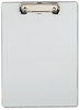A Picture of product UNV-40303 Universal® Plastic Brushed Aluminum Clipboard Portrait Orientation, 0.5" Clip Capacity, Holds 8.5 x 11 Sheets, Silver