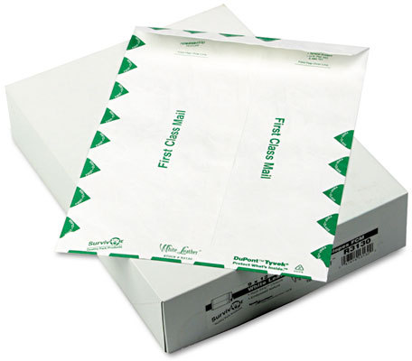 Quality Park Survivor Tyvek First Class Mailers - #55 Size, 6x9 Inches, White (Box Of 100)