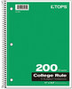 A Picture of product TOP-65581 TOPS™ Coil-Lock Wirebound Notebooks,  College/Medium, 11 x 8 1/2, White, 200 Sheets