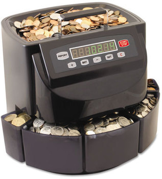SteelMaster® Coin Counter/Sorter,  Pennies through Dollar Coins