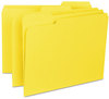 A Picture of product SMD-10271 Smead™ Interior File Folders 1/3-Cut Tabs: Assorted, Letter Size, 0.75" Expansion, Yellow, 100/Box