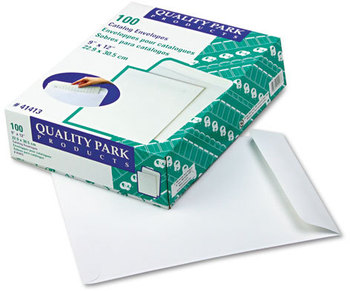 Quality Park™ Catalog Envelope,  9 x 12, White, 100/Box