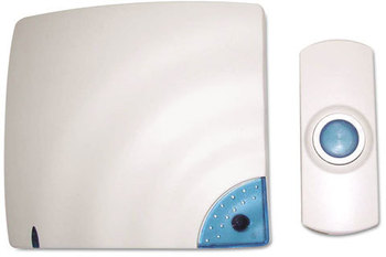 Tatco Wireless Doorbell,  Battery Operated, 1-3/8w x 3/4d x 3-1/2h, Bone