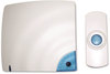 A Picture of product TCO-57910 Tatco Wireless Doorbell,  Battery Operated, 1-3/8w x 3/4d x 3-1/2h, Bone