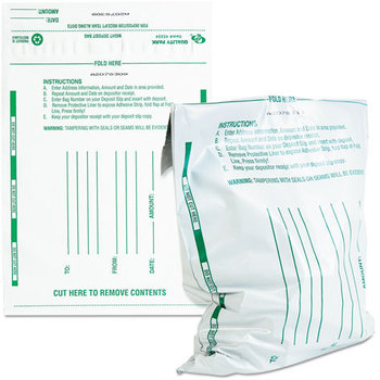 Quality Park™ Poly Night Deposit Bags,  10 x 13, Opaque, 100 Bags/Pack