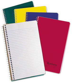 Oxford® Earthwise® 100% Recycled Small Notebooks,  College/Medium, 6 x 9 1/2, White, 150 Sheets