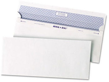 Quality Park™ Reveal-N-Seal® Envelope,  Contemporary, #10, White, 500/Box