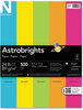 A Picture of product WAU-99608 Neenah Paper Astrobrights® Bright Assortment,  8 1/2 x 11, Assorted, 24 lb, 500 Sheets/Ream