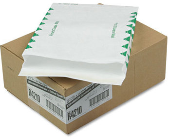 Survivor® Open End Expansion Mailers Made with Tyvek®,  First Class, 10 x 13 x 1 1/2, White, 18lb, 100/Carton