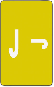 Smead™ AlphaZ® Color-Coded Second Letter Alphabetical Labels J, 1 x 1.63, Yellow, 10/Sheet, 10 Sheets/Pack