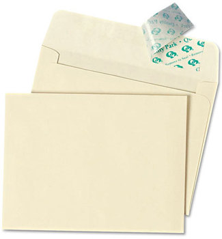 Quality Park™ Greeting Card/Invitation Envelope,  Contemporary, Redi-Strip, #5 1/2, Ivory