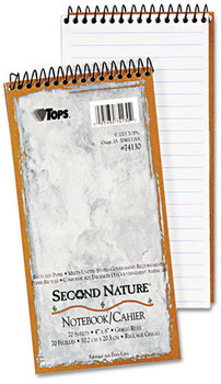 TOPS™ Second Nature® Recycled Notebooks,  Gregg, 4 x 8, White, 70 Sheets