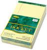 A Picture of product TOP-63580 TOPS™ Docket™ Ruled Perforated Pads,  8 1/2 x 14, Canary, 50 Sheets, Dozen