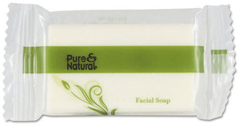 Pure & Natural™ Body & Facial Soap,  .75 oz, Fresh Scent, White 1000/Carton
