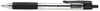 A Picture of product UNV-15530 Universal™ Comfort Grip® Clear Barrel Retractable Ballpoint Pen Medium 1 mm, Black Ink, Clear/Black Dozen
