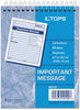 A Picture of product TOP-4010 TOPS™ Telephone Message Book with Fax/Mobile Section,  4-1/4 x 5 1/2, Two-Part, 50/Book