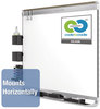 A Picture of product QRT-P558AP2 Quartet® Prestige 2 Connects™ DuraMax® Magnetic Porcelain Whiteboard,  96 x 48, Silver Frame