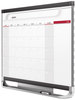 A Picture of product QRT-CP43P2 Quartet® Prestige 2 Connects™ Magnetic Total Erase® Monthly Calendar,  48 x 36, Graphite Color Frame