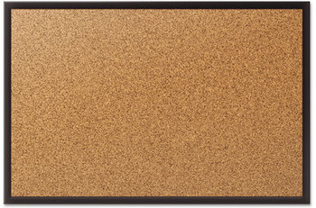 Quartet® Cork Bulletin Board with Black Aluminum Frame,  24x18, Black Aluminum Frame