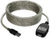 A Picture of product TRP-U026016 Tripp Lite USB 2.0 Gold Cable,  A/A Gold, 16 ft, Black