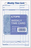 A Picture of product TOP-3016 TOPS™ Weekly Employee Time Card,  Weekly, 4 1/4 x 6 3/4, 100/Pack