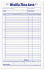 A Picture of product TOP-3016 TOPS™ Weekly Employee Time Card,  Weekly, 4 1/4 x 6 3/4, 100/Pack