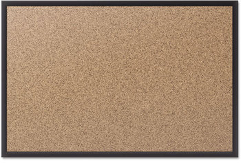 Quartet® Cork Bulletin Board with Black Aluminum Frame,  48x36, Black Aluminum Frame