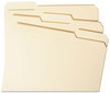 A Picture of product SMD-10314 Smead™ WaterShed® Top Tab File Folders 1/3-Cut Tabs: Assorted, Letter Size, 0.75" Expansion, Manila, 100/Box